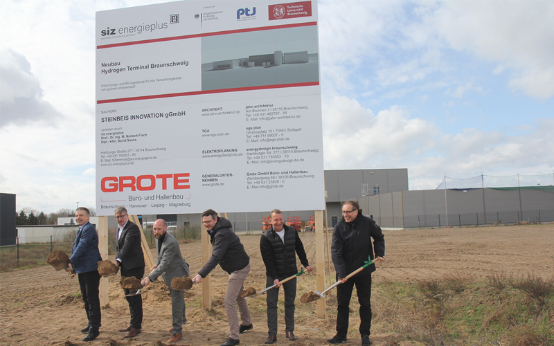 Spatenstich zum Neubau des Hydrogen-Terminals am Braunschweiger Forschungsflughafen