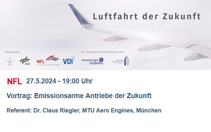 „Luftfahrt der Zukunft“ widmet sich in Vorträgen und Exkursionen den Entwicklungen im Bereich der Luftfahrt sowie neuesten Anwendungen und Lösungen der Luftfahrtforschung.