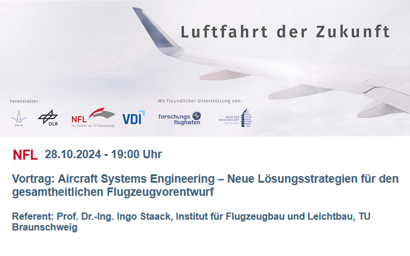 „Luftfahrt der Zukunft“ widmet sich in Vorträgen und Exkursionen den Entwicklungen im Bereich der Luftfahrt sowie neuesten Anwendungen und Lösungen der Luftfahrtforschung.