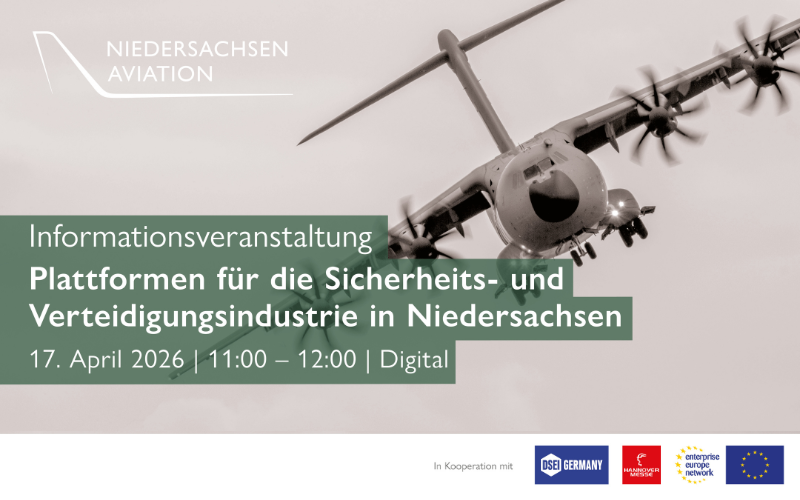 Informationsveranstaltung Plattformen für die Sicherheits- und Verteidigungsindustrie in Niedersachsen