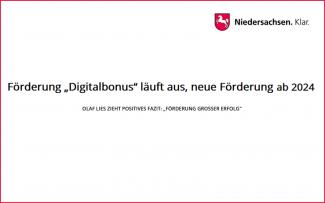 „Digitalbonus“ läuft aus, neue Förderung ab 2024