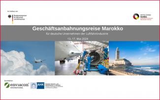 Geschäftsanbahnung Marokko für deutsche Unternehmen aus der Luftfahrtindustrie mit Fokus auf Digitalisierung und Nachhaltigkeit
